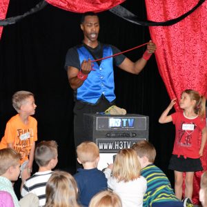 entertainer with kids